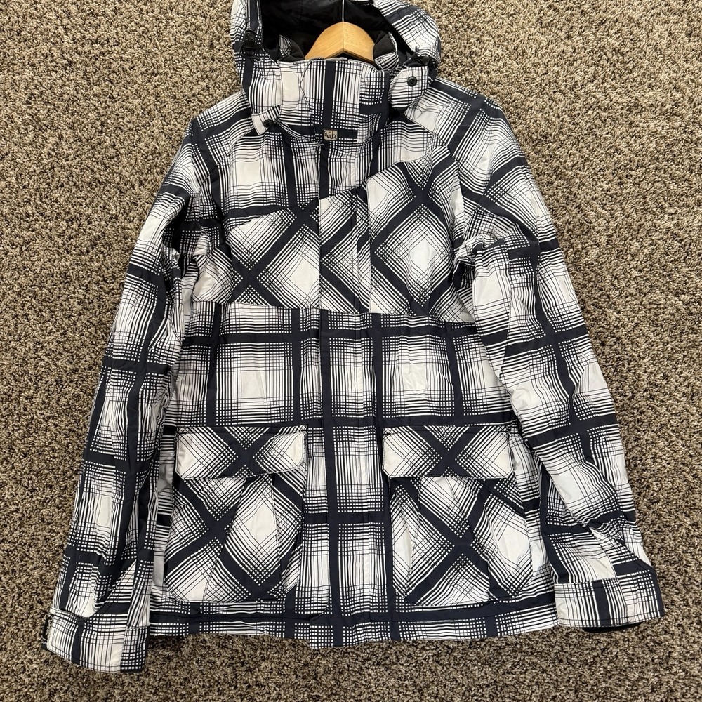 Quiksilver Squadron No.70 Snow Jacket XL Black White Ski Snowboard‎ Coat Unisex